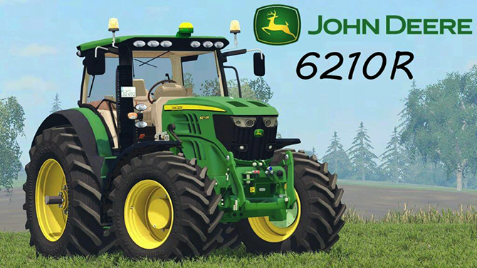 Трактор JOHN DEERE 6210R v1.0 для Farming Simulator 2017